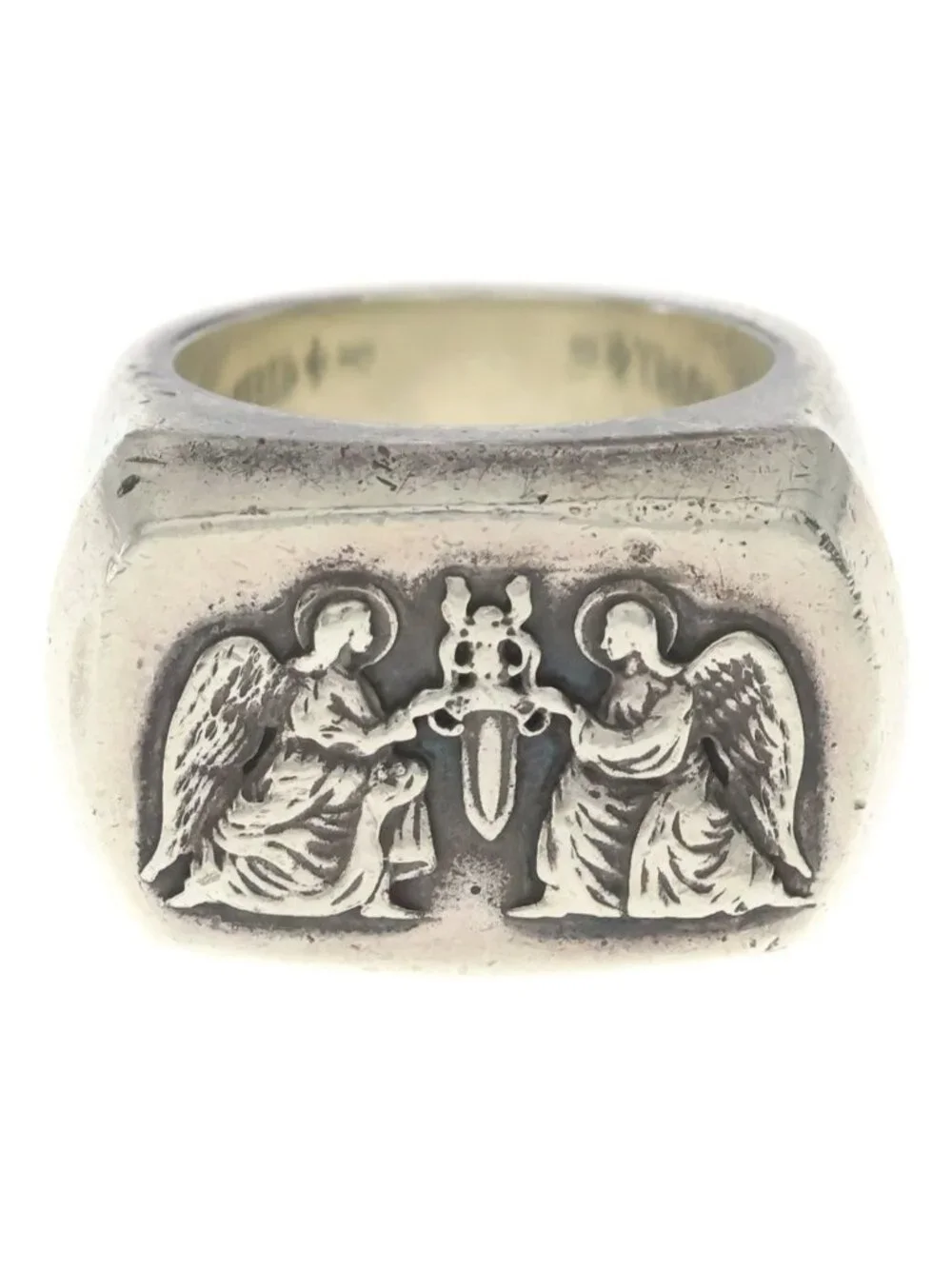 Chrome Hearts Big PJ Angel Big Ring Silver